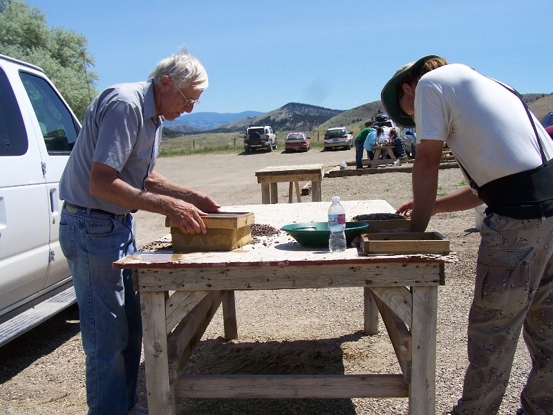 No 131 Helena Montana. Larry and Rob checking their washed gravel. .JPG
